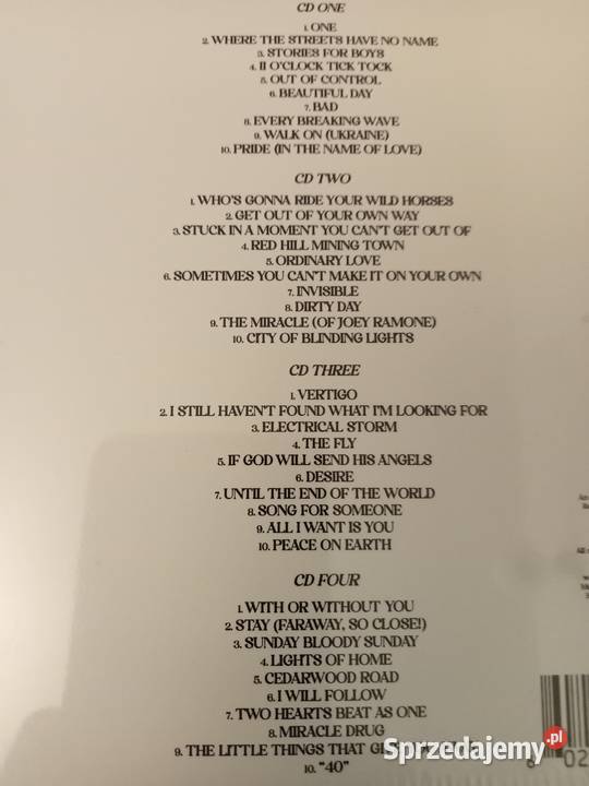 U2 Songs of Surrender 4x cd Nowy Ząbki