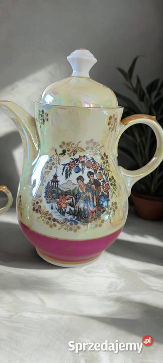 Piękny stary zestaw kawowy z manufaktury SEP Dzbanki, karafki i mleczniki dolnośląskie Legnica