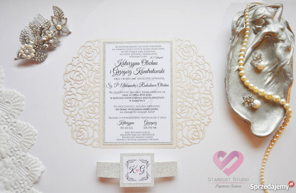 Wyjątkowe zaproszenia ślubne Misty Roses Białystok