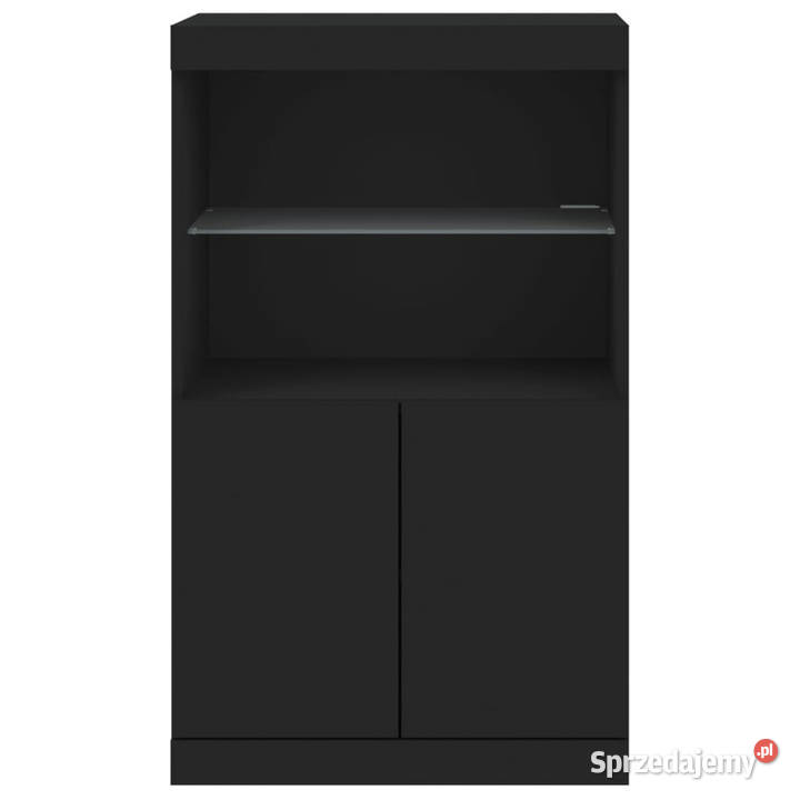 Szafka z oświetleniem LED czarna 605x37x100 Warszawa