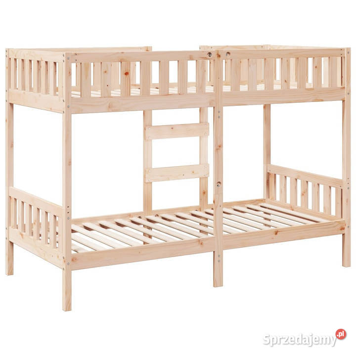 Łóżko piętrowe lite drewno sosnowe 90x200