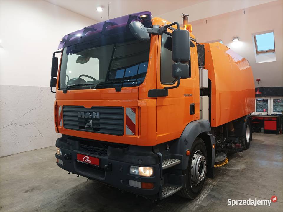 MAN TGM 18240 Zamiatarka Johnston 2 Silniki Sierakowice