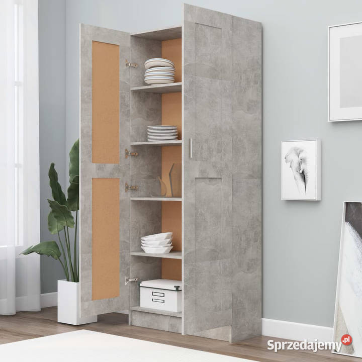 Szafka na książki szarość betonu 825x305x1855 Warszawa