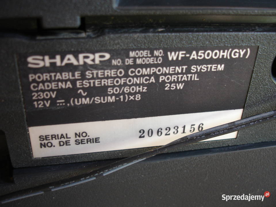 Radiomagnetofon SHARP WFA 500 Zielona Góra