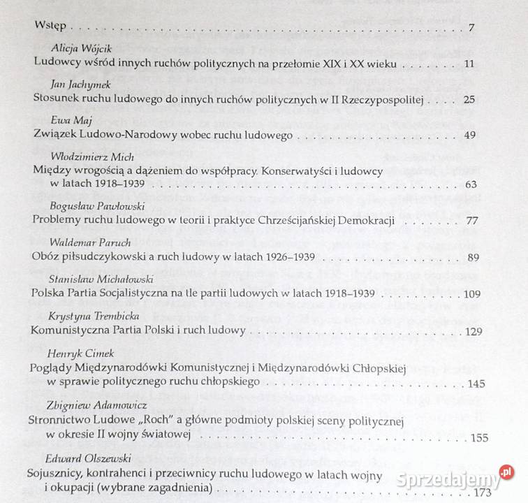 Sojusznicy i przeciwnicy ruchu ludowego 18951995 Pozostałe lubelskie Chełm