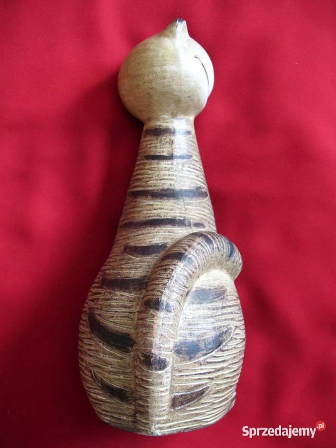 Kot wesoły kotek figurka duża ceramika 24 x 125 Siedlce sprzedam