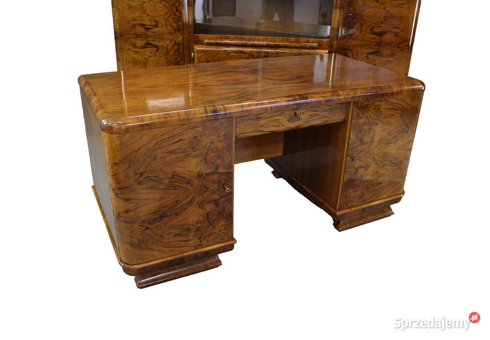 Zestaw gabinetowy art deco biurko biblioteka Zielonka