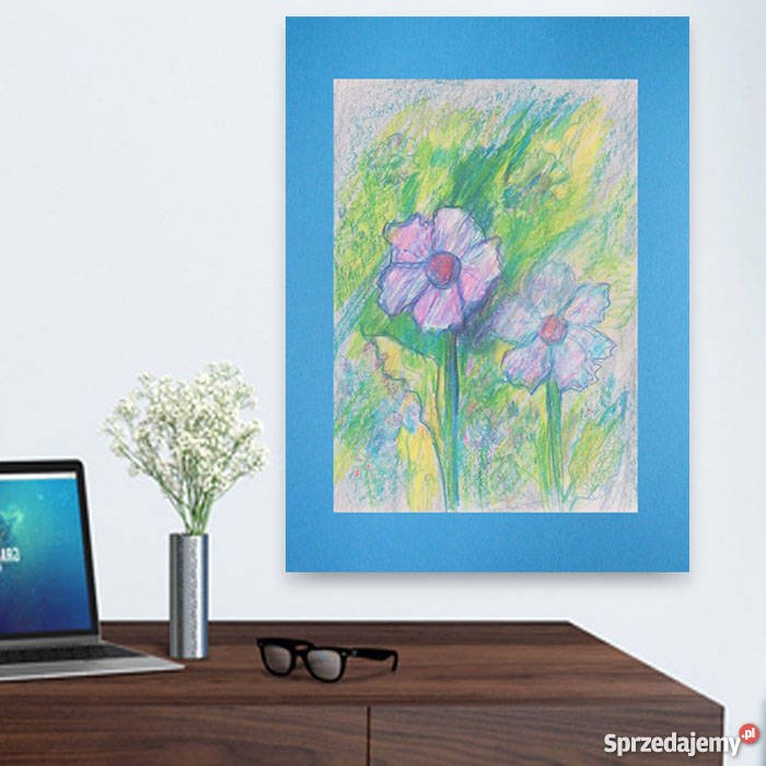 łąka szkickwiaty szkickwiaty rysunek do pokoju wielokolorowy śląskie Katowice
