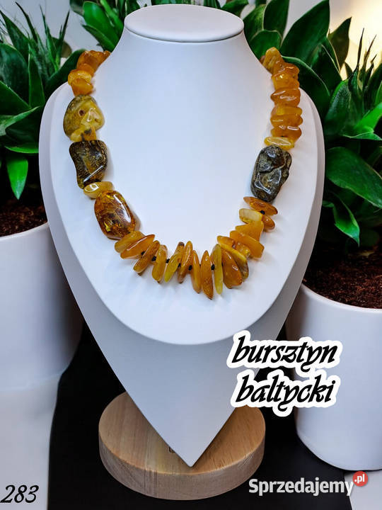 Korale z bursztynu bursztyn bałtycki mleczne z Korale Warszawa