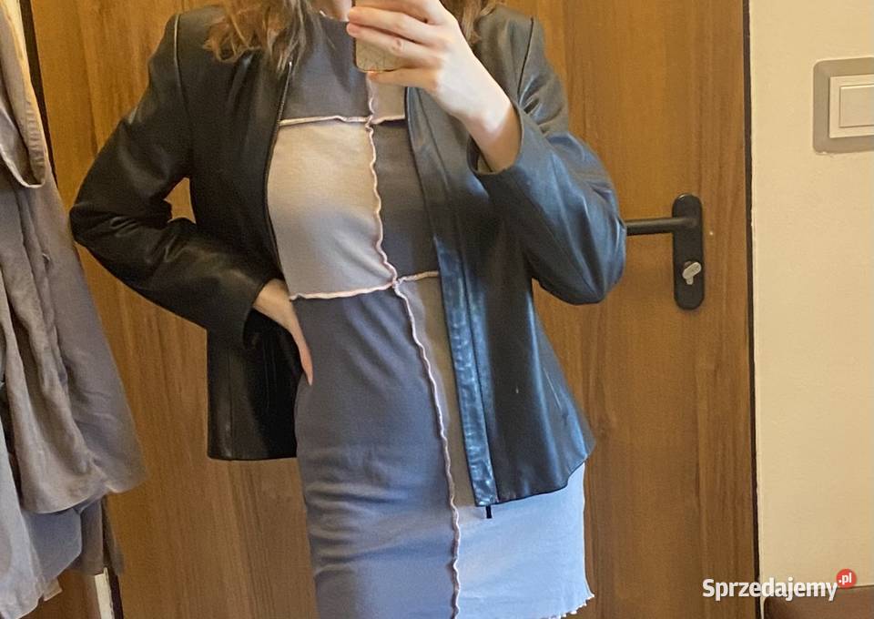 Sprzedam czarną kurtkę skórzaną Warszawa sprzedam