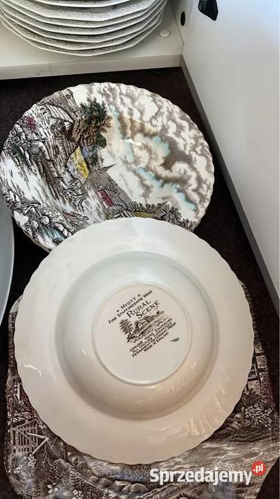 Talerz do zupy Mott Fine Staffordshire Ware Porcelana i szkło pomorskie Gdańsk