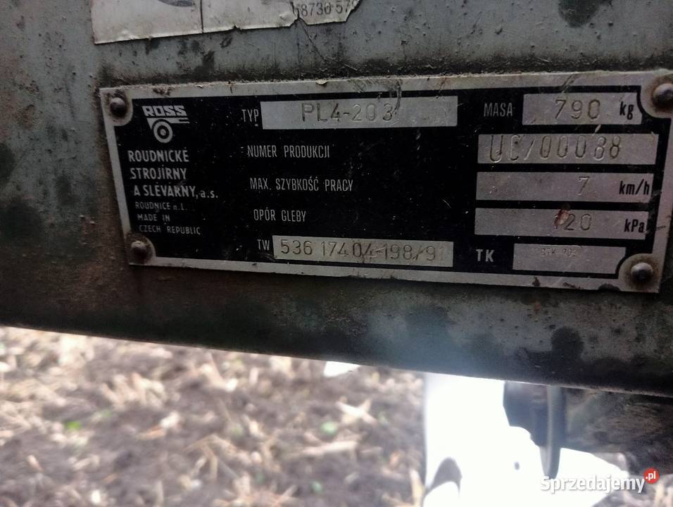 Pług obrotowy 4 skibowy Ross Probołowice