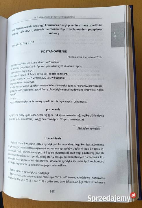Wzory pism i orzeczeń Upadłość i Naprawcze Włodawa