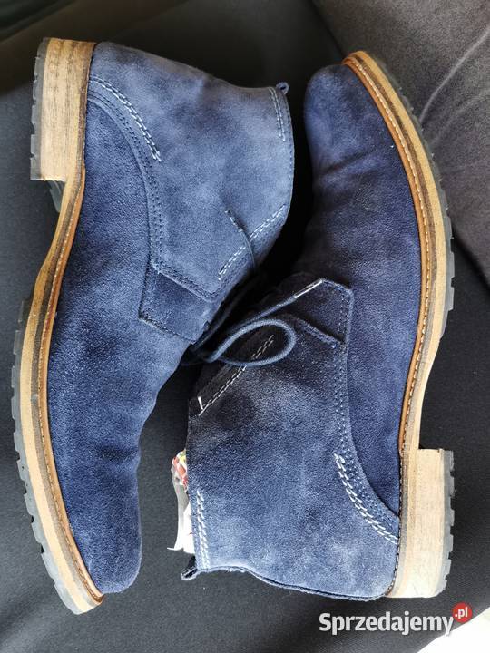 Eleganckie Buty firmowe Skóra Naturalna NUBUK 44 Pozostałe Łódź