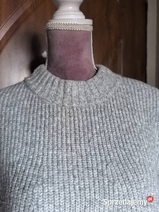 Sweter damski rozmiar M gruby szary HM dolnośląskie