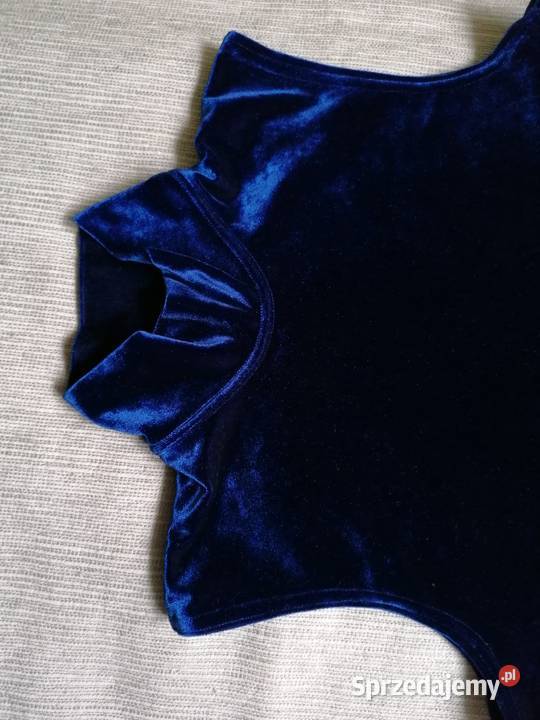BLUZKA TOP ZE STÓJKĄ MEGA COBALT BLU VELVET R Łódź