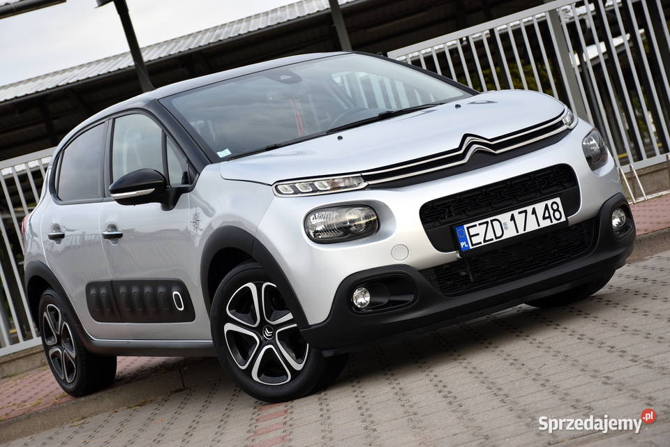 Citroen C3 III SHINE 12MPI 82 87900 Wyposażony srebrny Zduńska Wola