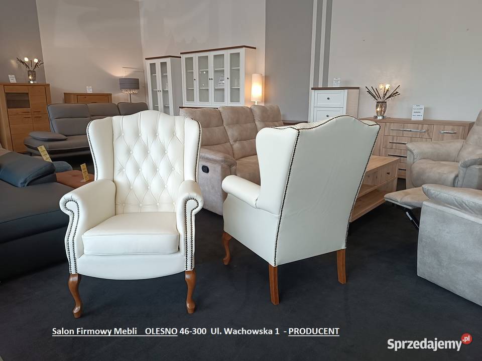 Nowy Fotel Ludwik 2 SKÓRA NATURALNA Outlet35 dolnośląskie Złoty Stok