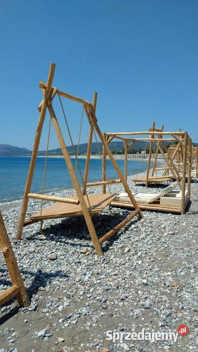leżana huśtawka nie plaża ale i drewno Meble ogrodowe Szczecin