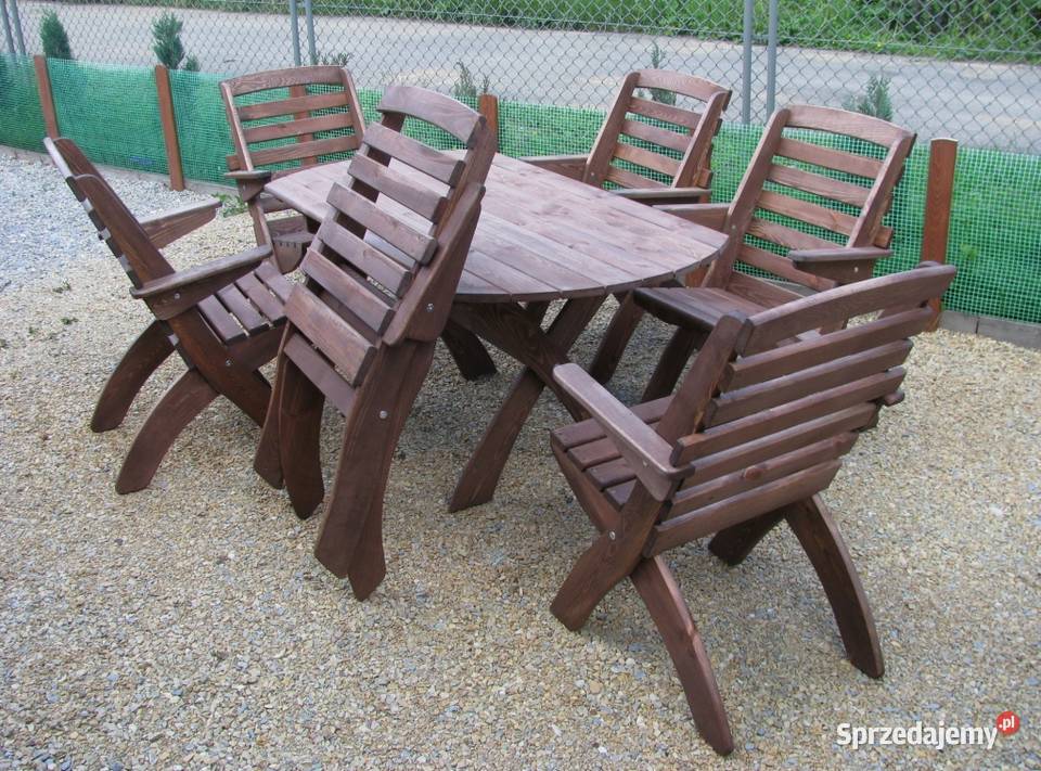 Meble ogrodowe drewniane składane typ X wersja 2 Kalety