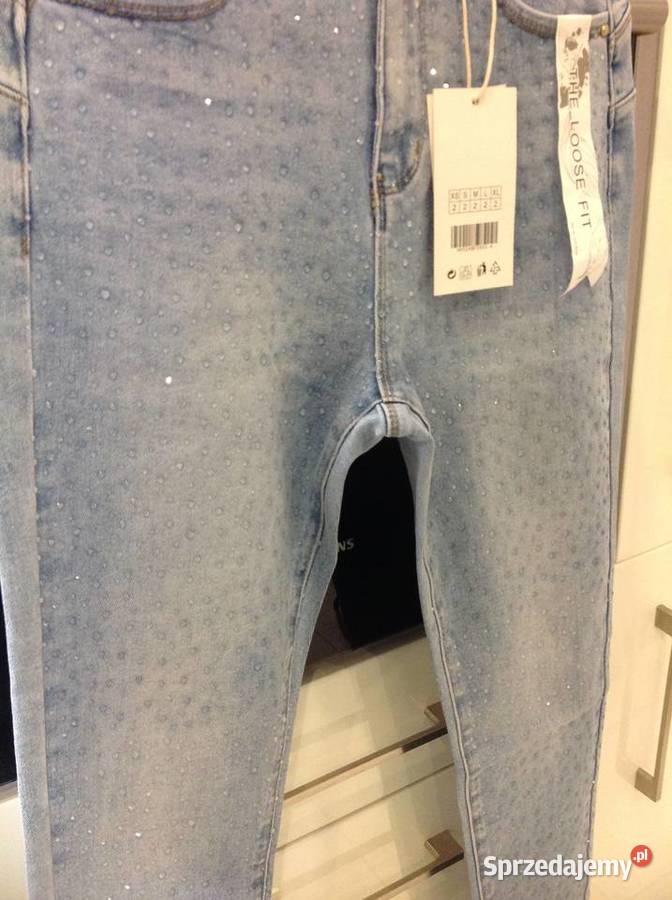 Spodnie Rurki Jeans Damskie M Sara 2728 Mieniące Nowa Sól