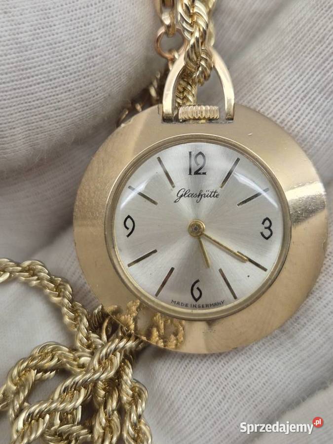 Damski zegarek wisiorek Glashuttenaszyjnik Chorzów