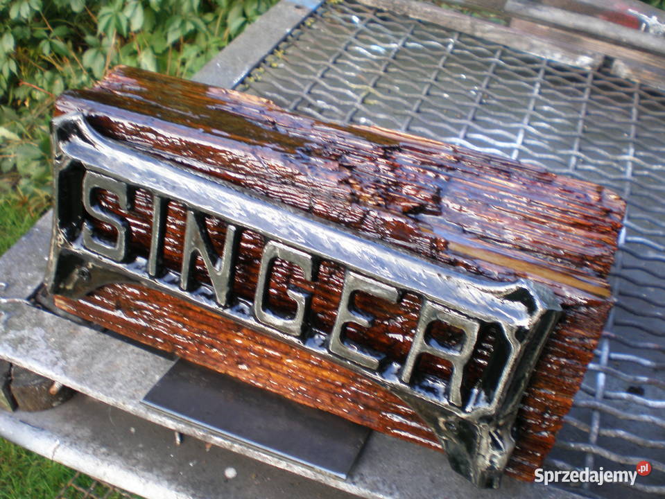 SINGER na starej desce dekoracjaozdoba Siedlce sprzedam