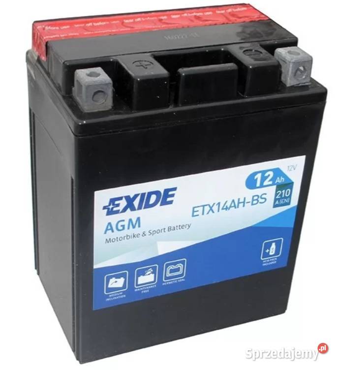 Akumulator motocyklowy EXIDE ETX14AHBS YTX14AHBS