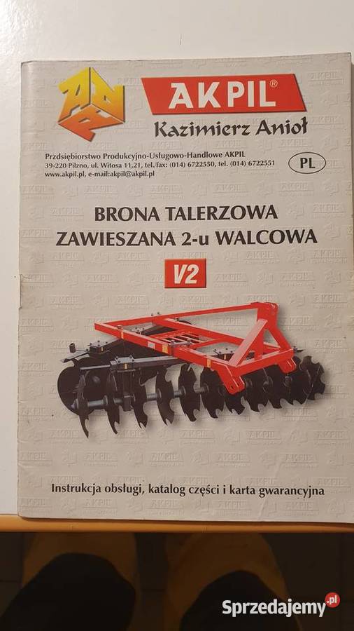 Brona Talerzowa AKPIL V2 18m Stan Idealny Podłęże sprzedam