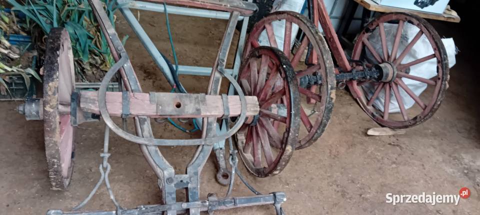 WÓZ konny drewniany stalowe okucia nieuszkodzony Przyczepy rolnicze Zamość