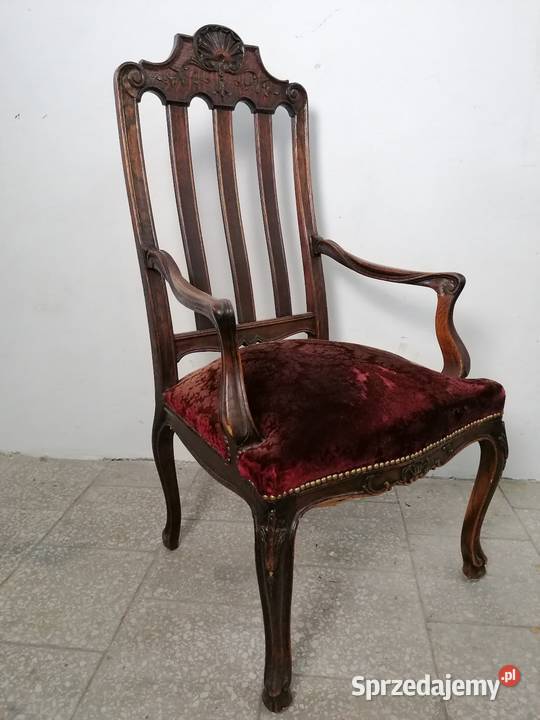 Stary ludwikowski fotel do biurka małopolskie Nowy Sącz