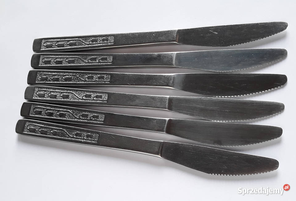 Noże 2 KONWALIE Gerlach sztućce PRL Dąbrowa Górnicza
