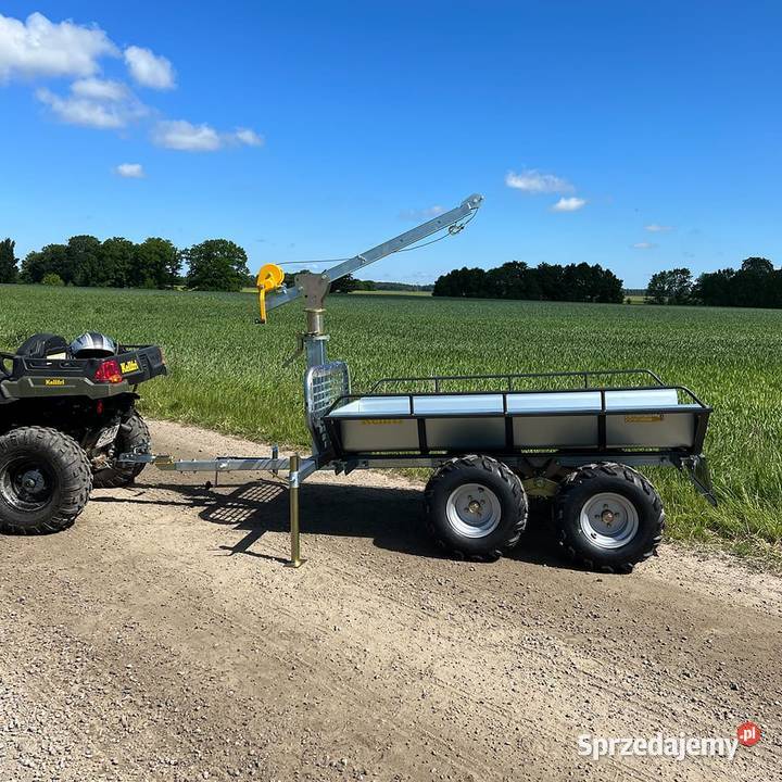 Przyczepa leśna ATV z wywrotem i wyciągarką PRO Jędrzejów