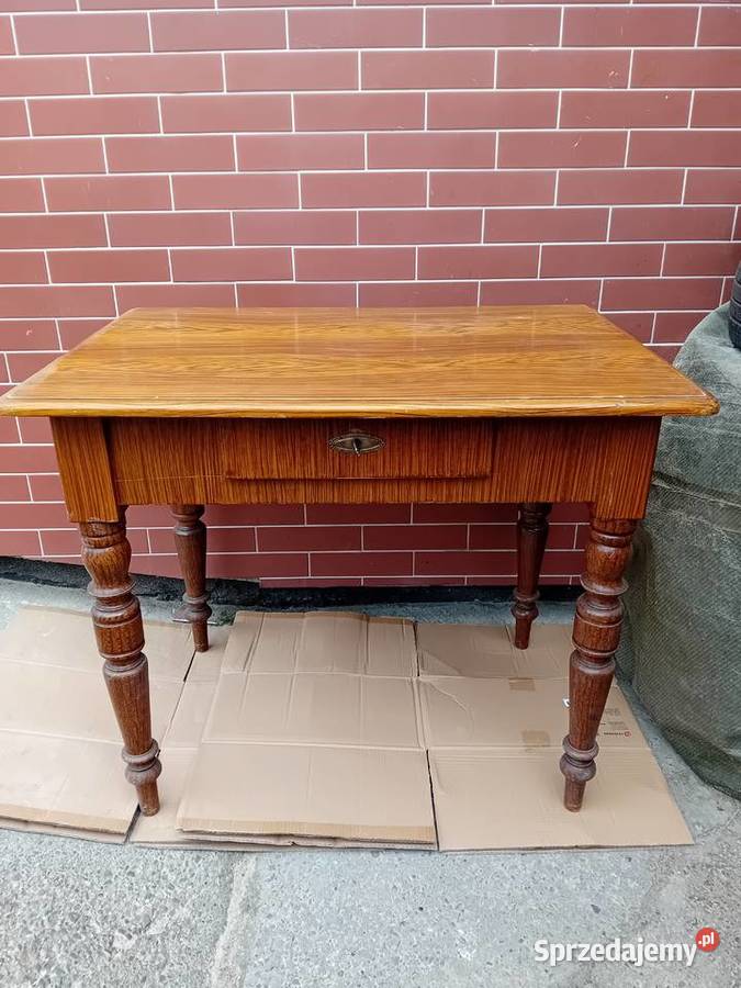 Stół drewniany z szufladą mazerowany Bielsko-Biała
