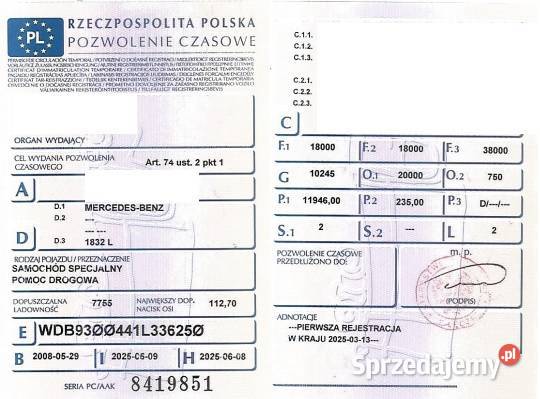 Sprzedam samochód ciężarowy Mercedes przyczepa Lublin