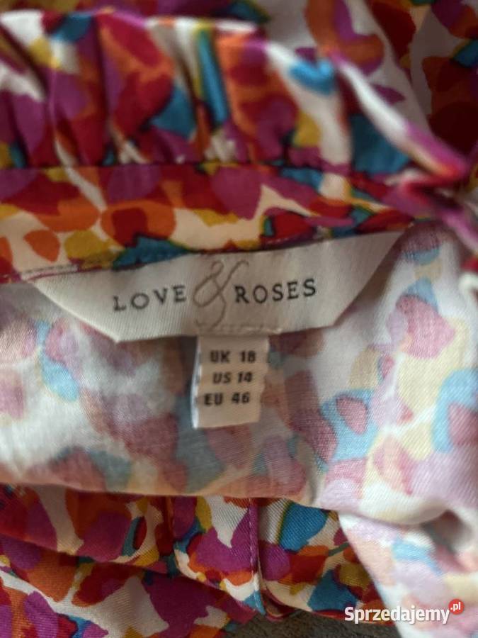 LoveRoses sukienka modny wzór viscoza hit blog różowy zachodniopomorskie Choszczno