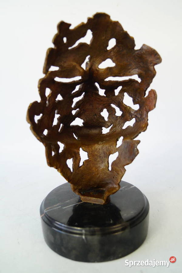 TWARZ figura z brązu rzeźba modernistyczna brąz