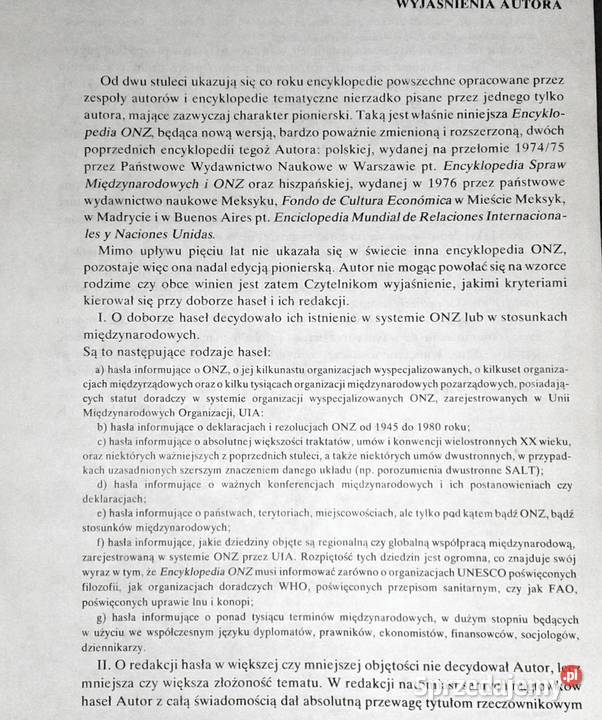 Encyklopedia ONZ i stosunków międzynarodowych Rok wydania 1982 Chełm