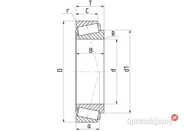 Łożysko stożkowe XQ 25x47x15 mm 750032005X Kamionna