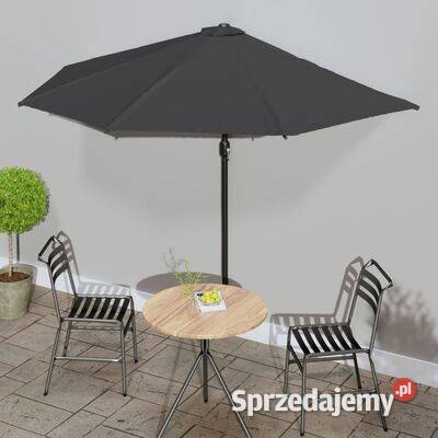 vidaXL Półparasol balkonowy na słupku z Parasole ogrodowe Warszawa