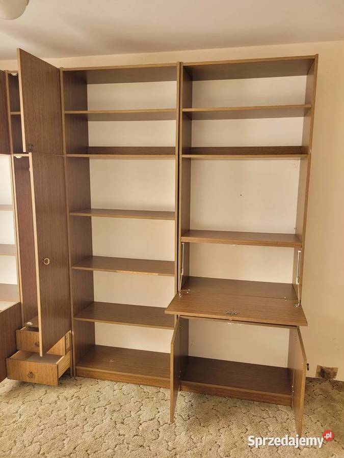 Zestaw brązowych mebli mebloscianka szafy barek Płock