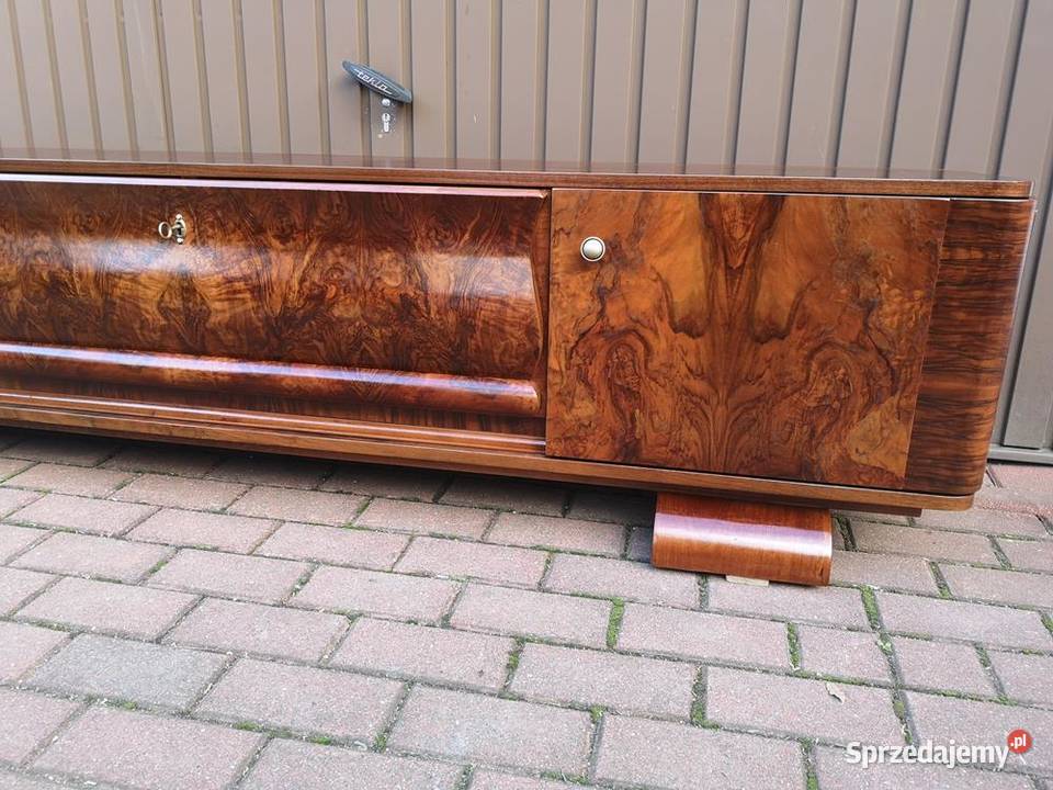 Komoda ARTDECO Orzech Unikatowa Niska RTV Stara wielkopolskie Swarzędz sprzedam