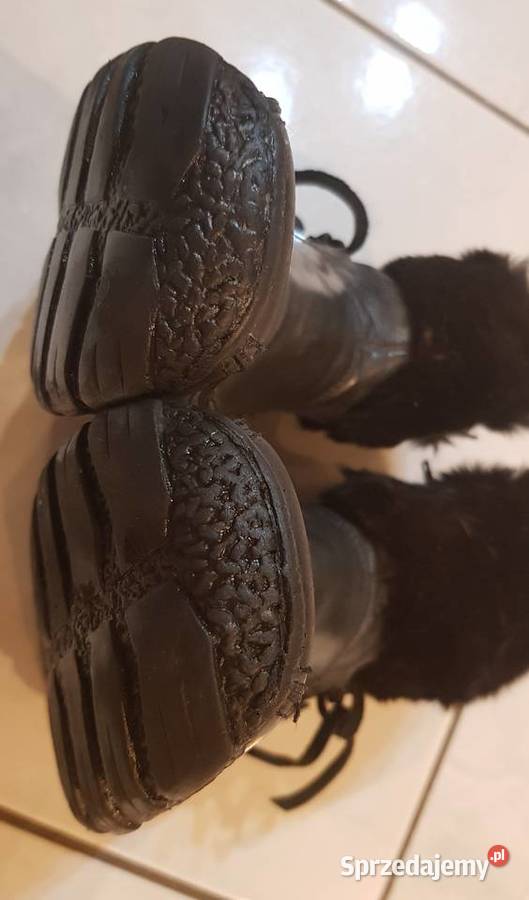Botki skórzane półbuty futerko zasuwane Kielce
