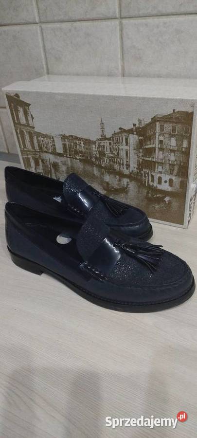 Buty mokasyny w kolorze granatowym GEOX 26cm
