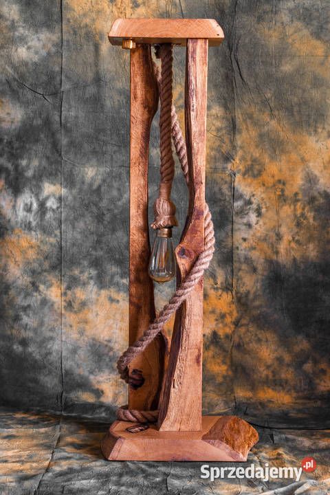 Lampa dębowa rustykalna mazowieckie Warszawa sprzedam