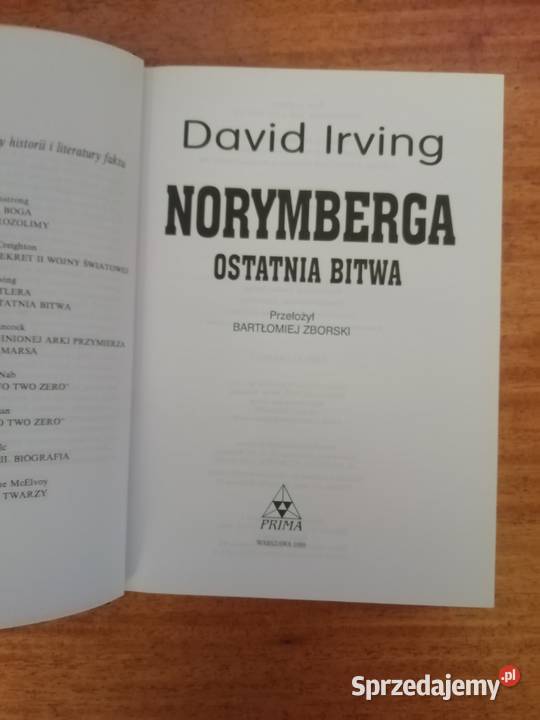 Norymberga Ostatnia bitwa David Irving Wrocław sprzedam