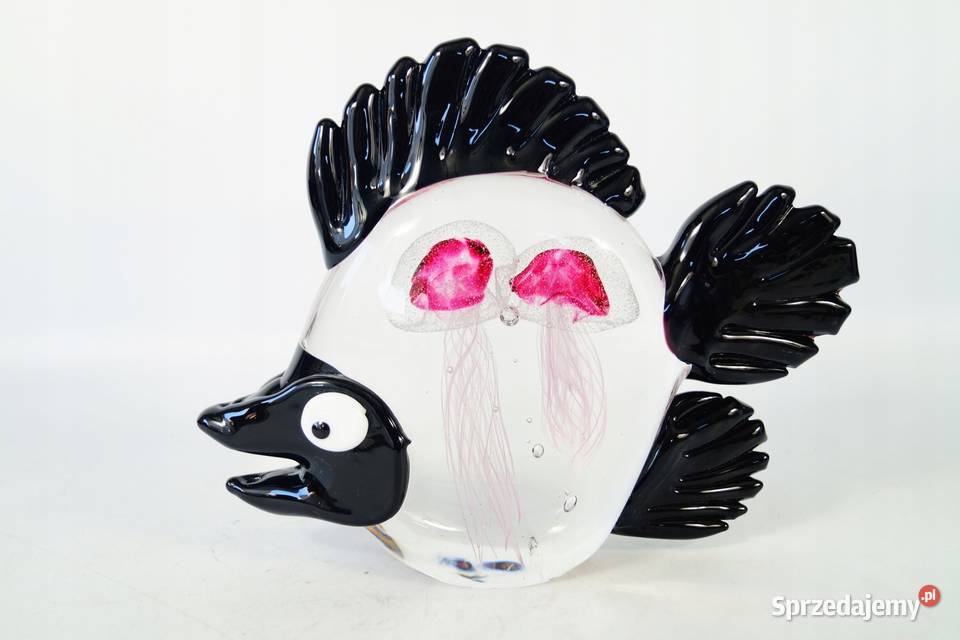 MURANO style RYBA Z MEDUZĄ szklana figura piękna Gizałki sprzedam