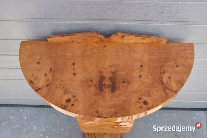 Drewniany Stolik Kawowy Styl Art Deco Konsola Kraków