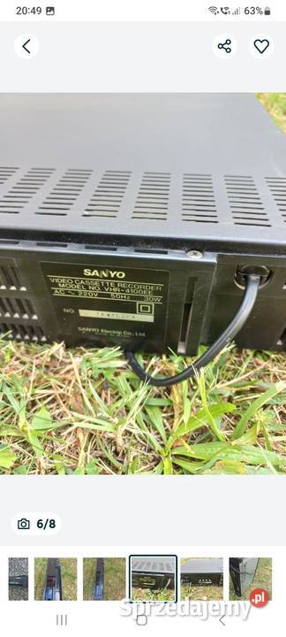 Magnetowid Sanyo uszkodzony mazowieckie Warszawa