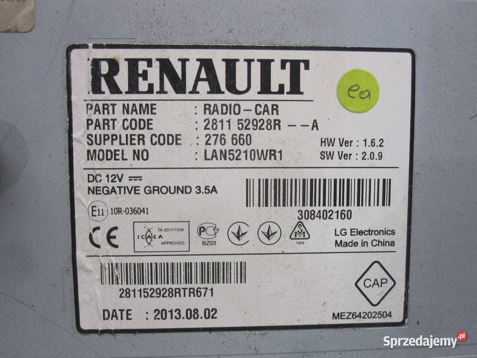 RENAULT CLIO 13r radio 281152928R X1312056 Sprzęt audio fabryczny Kielce